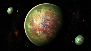 Uzay gezegenleri. Nasa tarafından döşenmiş bu görüntünün elemanları