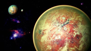 Uzay gezegenleri. Nasa tarafından döşenmiş bu görüntünün elemanları