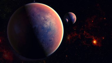 Uzay gezegenleri. Nasa tarafından döşenmiş bu görüntünün elemanları