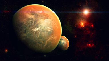 Uzay gezegenleri. Nasa tarafından döşenmiş bu görüntünün elemanları