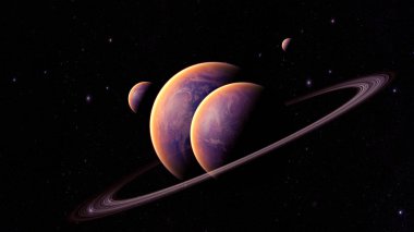 Uzay gezegenleri. Nasa tarafından döşenmiş bu görüntünün elemanları