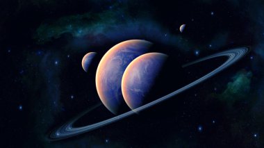 Uzay gezegenleri. Nasa tarafından döşenmiş bu görüntünün elemanları