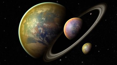 Uzay gezegenleri. Nasa tarafından döşenmiş bu görüntünün elemanları