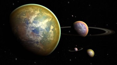 Uzay gezegenleri. Nasa tarafından döşenmiş bu görüntünün elemanları