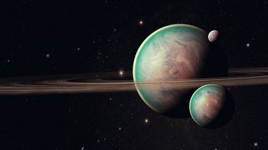 Uzay gezegenleri. Nasa tarafından döşenmiş bu görüntünün elemanları