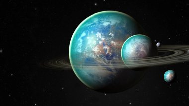 Uzay gezegenleri. Nasa tarafından döşenmiş bu görüntünün elemanları