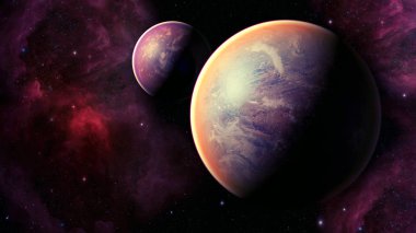 Uzay gezegenleri. Nasa tarafından döşenmiş bu görüntünün elemanları