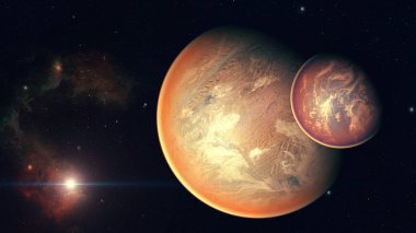 Uzay gezegenleri. Nasa tarafından döşenmiş bu görüntünün elemanları