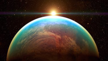 Uzay gezegenleri. Nasa tarafından döşenmiş bu görüntünün elemanları