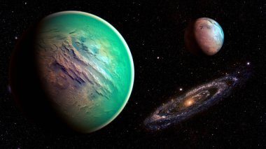 Uzay gezegenleri. Nasa tarafından döşenmiş bu görüntünün elemanları