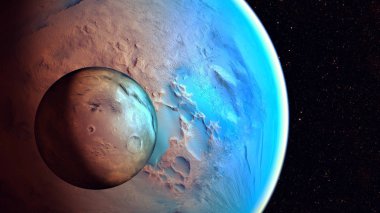 Uzay gezegenleri. Nasa tarafından döşenmiş bu görüntünün elemanları