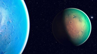 Uzay gezegenleri. Nasa tarafından döşenmiş bu görüntünün elemanları