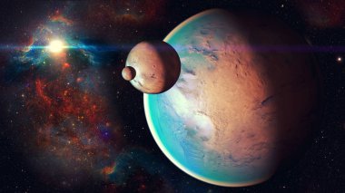 Uzay gezegenleri. Nasa tarafından döşenmiş bu görüntünün elemanları