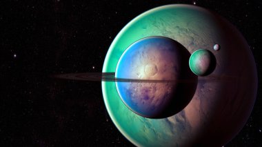 Uzay gezegenleri. Nasa tarafından döşenmiş bu görüntünün elemanları