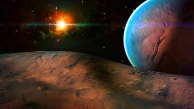 Uzay gezegenleri. Nasa tarafından döşenmiş bu görüntünün elemanları