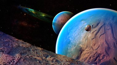 Uzay gezegenleri. Nasa tarafından döşenmiş bu görüntünün elemanları