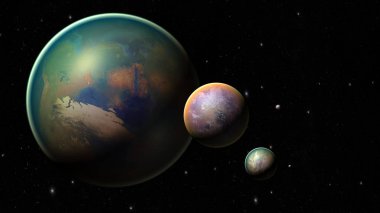 Uzay gezegenleri. Nasa tarafından döşenmiş bu görüntünün elemanları