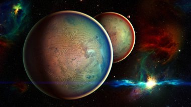 Uzay gezegenleri. Nasa tarafından döşenmiş bu görüntünün elemanları