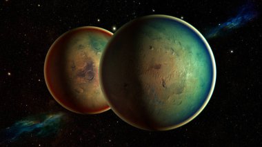 Uzay gezegenleri. Nasa tarafından döşenmiş bu görüntünün elemanları