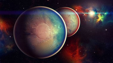 Uzay gezegenleri. Nasa tarafından döşenmiş bu görüntünün elemanları