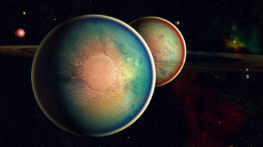 Uzay gezegenleri. Nasa tarafından döşenmiş bu görüntünün elemanları