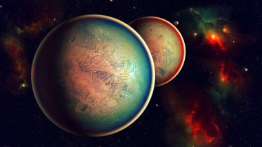 Uzay gezegenleri. Nasa tarafından döşenmiş bu görüntünün elemanları