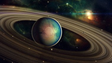 Uzay gezegenleri. Nasa tarafından döşenmiş bu görüntünün elemanları