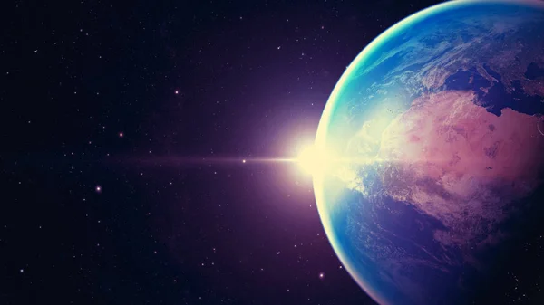 Planeta Tierra Elementos Imagen Proporcionados Por Nasa — Foto de Stock