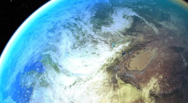 Uzay gezegeni Dünya. Nasa tarafından döşenmiş görüntü unsurları