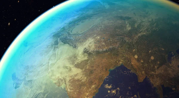 Uzay gezegeni Dünya. Nasa tarafından döşenmiş görüntü unsurları