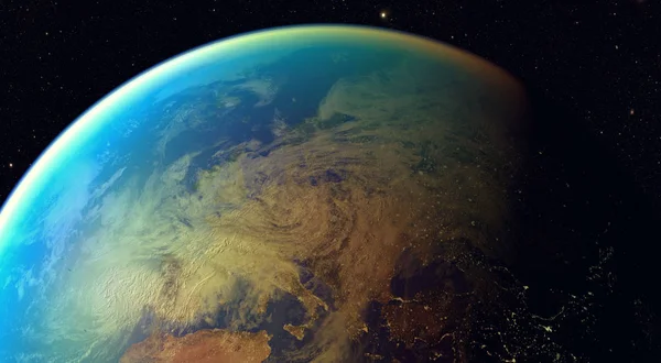 Uzay gezegeni Dünya. Nasa tarafından döşenmiş görüntü unsurları