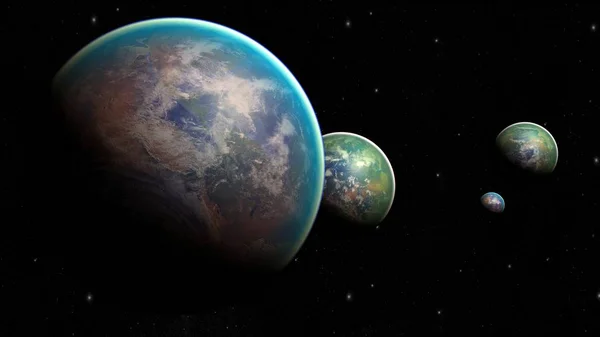 Космические Планеты Элементы Этого Изображения Предоставлены Наса — стоковое фото