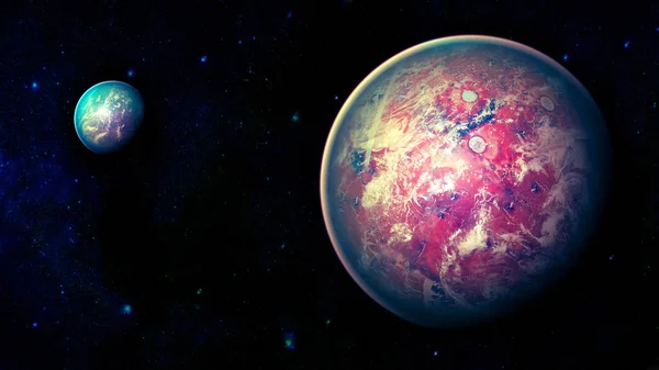 Planete Spaţiale Elemente Ale Acestei Imagini Furnizate Nasa — Fotografie, imagine de stoc