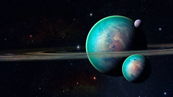 Planètes Spatiales Éléments Cette Image Fournis Par Nasa — Photo