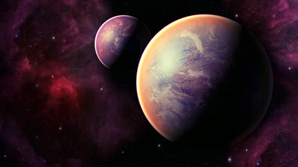 Космічні Планети Елементи Цього Образу Оформлені Наса — стокове фото
