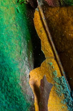 Renkli grunge duvar deseni yakın plan, soyut arkaplan