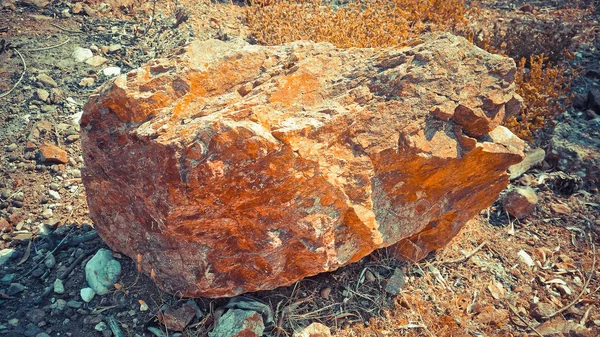 Piedra Grande Suelo Primer Plano — Foto de Stock