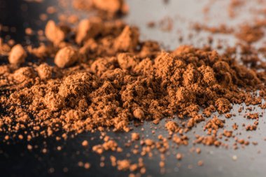 Tarçın tozu, gıda arka plan Closeup 