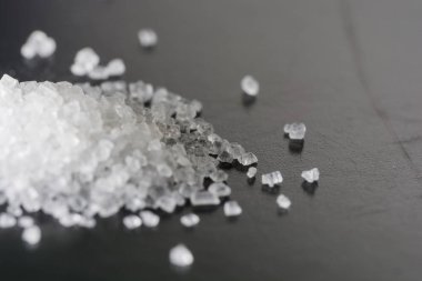 Deniz tuzu deseninin yakınçekimi, gıda arka planı 