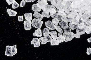 Deniz tuzu deseninin yakınçekimi, gıda arka planı 