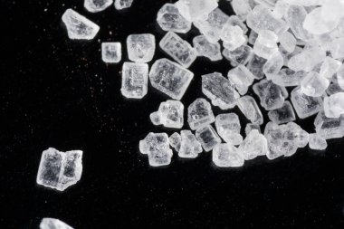 Deniz tuzu deseninin yakınçekimi, gıda arka planı 