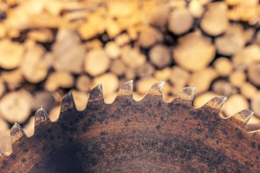 Dairesel testere bıçağı, yakın çekim.