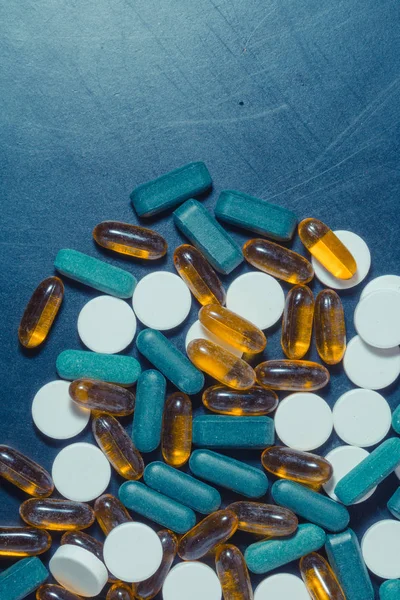 Closeup of pills pattern, medical background