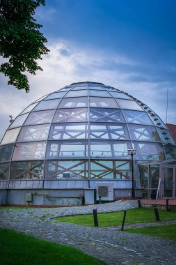 Glass dome in the park