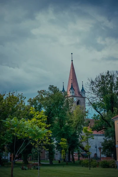 Der Turm Einer Kleinen Mauer Aus Einer Gotischen Festung — Stockfoto