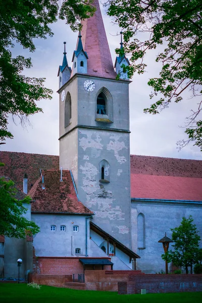 Ancient European Clock Tower View Daytime — Stock Photo, Image