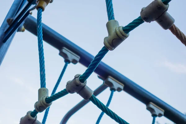 Nahaufnahme Eines Seils Vor Blauem Himmel — Stockfoto