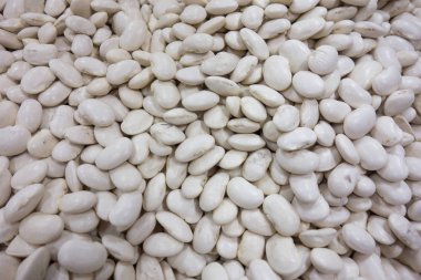 Beyaz fasulye dokusu, yakın plan.