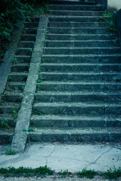 Viejas Escaleras Piedra Tiro Aire Libre — Foto de Stock