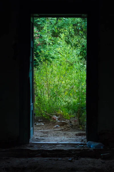 Interior Antigo Edifício Ruínas Durante Dia — Fotografia de Stock